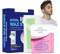 Kalanka-Bande De Cire Froide, 30 Pièces Bandes Cire Épilation Homme, Visage Partie Intime Bande Epilation, Epilation Longue Durée Wax Strips Pour Homme, Avec 3 Paquets Huile Post Epilation