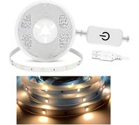 KALANKA-Bande lumineuse LED 5 V USB 5 m Couleur unique Blanc chaud Dimmable LED Lumière pour la décoration de la maison, éclairage de fond TV