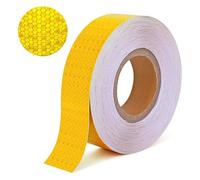 Kalanka-Bande Reflechissante Autocollante,10m X 5cm Bande Auto Adhesive,Haute Résistance Catadioptre Adhesif,Imperméable Scotch Fluorescent,Pour Vélo,Voiture,Poussette,Moto (Jaune)