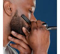 Kalanka-Barbershop Kit Rasage Barbier - Rasoir Coupe Choux Barbe Homme Noir, 120 Lames De Rasoir, Gel De Rasage Transparent, Hydratant Visage Après Rasage, Pochoir Guide Contour