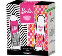 Kalanka-Barbie Coffret-Parfum Eau De Toilette Collection Découverte Pour Femme 2 Vaporisateurs 50ml Fabriqué En France Senteurs Floral-Fruité Et Floral-Ambré - Edition 65ième Anniversaire Barbie - Ma