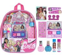 KALANKA-Barbie - Ensemble de Sac à Dos rempli de Maquillage Comprenant 12 pièces, Dont baume à lèvres, Vernis à Ongles, Lime à Ongles, n?uds pour Cheveux et Autres Accessoires, à partir de 3 Ans