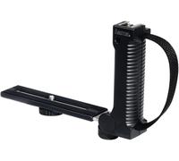 KALANKA-Barrette porte-flash coudée à 90° (pliable pour appareils photo / vidéo avec vis de trépied, avec poignée et boucle, 34 mm x 190 mm) Noir