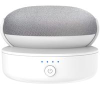 KALANKA-Base de Batterie Compatible avec Google Nest Mini - Accessoire de Support de Batterie d'extérieur Portable pour Cuisine et Jardin, Alimentation 9 Heures de Lecture (Blanc)