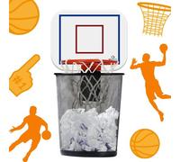 Kalanka-Basketballkorb Mülleimer - Lustiger Papierkorb Für Jugendzimmer Oder Büro - Basketball Mülleimer Mit Sound - Perfektes Gadget Für Basketball Fans, Orange