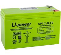 KALANKA-Batería U-Power Plomb AGM 12V 7.2Ah F2 6,3mm