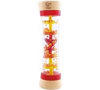KALANKA-Bâton de Pluie Bébé Rouge, pour Bébé 12 Mois et Plus - Instrument de Musique pour Bébé - Jeu d'Éveil Musical en Bois - Hochet Bébé - Jouet en Bois - Jouet Sensoriel Premier Âge
