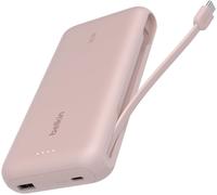 Kalanka-Batterie Externe (Câble Intégré, 20k, Pd 30 W, Recharge Rapide Usb-C Power Delivery, Chargeur Portable Pour Tous Modèles D`Iphone 16, Ipad Pro, Galaxy S25, Etc., Rose)