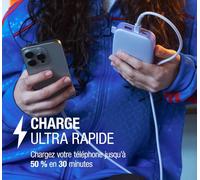 Kalanka-Batterie Externe - Entrée Et Sortie Usb-C - Charge Rapide (Fast Charge 20w) - 6 Fonctions De Sécurité - Powerbank Pour Iphone Et Android (Berry Red, 18000mah)