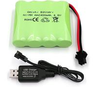 KALANKA-® Batterie rechargeable Ni-MH, AA, 4,8 V, 2400 mAh, avec câble de charge (prise SM)
