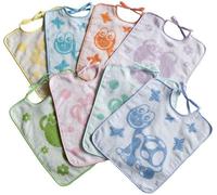 Kalanka-Bav021/6 Lot De 6 Bavoirs En Éponge Dumbo, Fabriqué En Italie, Avec Élastique Doux Jacquard, 31 X 38 Cm