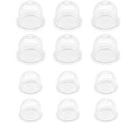 KALANKA-Baven 12 Pcs Pompe d'ampoule d'amorce Blanche 19 mm et 22 mm Tasse d'huile de Carburateur Transparente pour Tondeuse, Machine de haie, Scie à Essence, Ampoule d'amorce de Carburant de Ventila