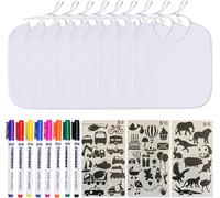 Kalanka-Bavoirs Naissance Jeu Baby Shower Bébé Personnalisable Imperméable/Kit Jeux À Décorer Colorier Dessiner Bébé Coton Fille Garçon/ 8 Bavoirs Marqueurs Et Pochoirs