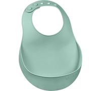 Kalanka-Béaba, Bavoir Pour Bébé En Silicone Imperméable, Tour De Cou Ajustable, Large Poche Rattrape Aliments, Souple, Léger, Ultra Doux, Facile À Nettoyer, Vert Sauge