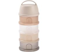 Kalanka-Béaba, Boite Doseuse De Lait En Poudre Empilable, 100% Hermétique, 4 Compartiments, Made In France, Grande Contenance, Usage Evolutif, Facile À Transporter, Translucide Argile