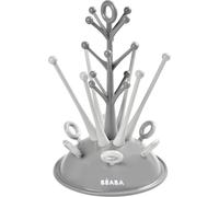 Kalanka-Béaba, Egoutte-Biberons Arbre, Grande Capacité 6 Biberons Et Accessoires, Bac De Récupération D'eau Amovible, Pratique, Design Astucieux, Gris Clair