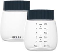 Kalanka-Béaba, Lot 2 Flacons De Recueil Et Conservation Pour Tire-Laits Double Et Simple Beaba, Capacité 180ml, Congélateur, Réfrigérateur, Graduations Précises, 2x180ml