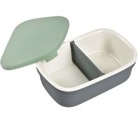 Kalanka-Béaba, Lunchox, Boite À Lunch, Bentos, Repas Bebe, Boite À Goûter/Repas En Céramique, Housse En Silicone, Matériaux Sain, Compatible Four, Micro-Onde, 540ml, Mineral/Vert Sauge
