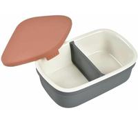 Kalanka-Béaba, Lunchox, Boite À Lunch, Bentos, Repas Bebe, Boite À Goûter/Repas En Céramique, Housse En Silicone, Matériaux Sain, Compatible Four, Micro-Onde, 540ml, Mineral/Terracotta