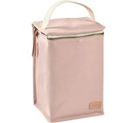 Kalanka-Béaba, Pochette Repas Bébé Isotherme, Rangement Biberons Grand Format, Grande Capacité, Transporte Repas Complet, Matière Souple, Pliable, Tissu Imperméable, Rose Poudré