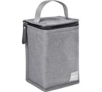 Kalanka-Béaba, Pochette Repas Bébé Isotherme, Rangement Biberons Grand Format, Grande Capacité, Transporte Repas Complet, Matière Souple, Pliable, Tissu Imperméable, Gris Chiné