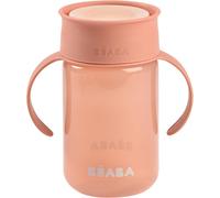 Kalanka-Béaba, Tasse D'apprentissage 360° Avec Disque Anti-Goutte, Système Breveté Anti-Fuite, À Partir De 12 Mois, Anses Amovibles, Avec Couvercle Hygiénique, Solide Et Légère, 340 Ml, Rose