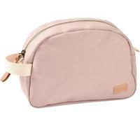 Kalanka-Béaba, Trousse De Toilette Bebe, Trousse De Soin Bebe, Sac Geneve, Tissu Impermeable, 2 Poches Intérieures, 100% Coton, Rose Poudré