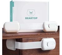 Kalanka-Beartop Sécurité Enfant Armoire Bloque Tiroir Sécurité Enfant Fort Comme Un Ours Testé Au Niveau Des Substances Nocives 8 Pièces - Blanc