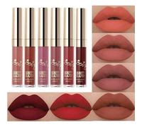 Kalanka-Beauty Glazed 6 Couleur Set Rouge À Lèvres Liquide Mat Longue Tenue Waterproof Liquid Lipstick Matte