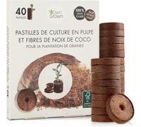 Kalanka-Begreat Pastille Coco Semis, Lot De 50, Fibre Naturelle, 16.5x12.5x9cm, Idéal Jardinage, Couleur Nature