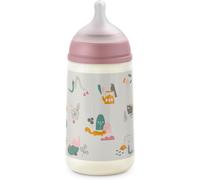 Kalanka-, Biberon 270 Ml. Biberon Avec Tétine Symétrique Sx Pro En Silicone À Débit Moyen (M). Avec Valve Anti-Colique. Silicone Fin Ultra-Doux. Pour Bébés, +3 Mois. Walk Rose