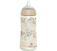 Kalanka-, Biberon 360 Ml, Avec Tétine Symétrique Sx Pro En Silicone, Valve Anticolique, Débit Dense (L), Pour Liquides Consistance Dense, Convient Bouillies Liquides. Bébés +6 Mois. Poetry, Beige