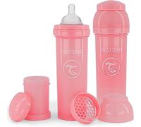 Kalanka-Biberon Anti-Colique Avec Récipient Pour Lait En Poudre Et Mélangeur - 2x 330ml Tétine En Silicone À Écoulement Rapide Biberon Sans Bpa 4+ Mois Rose