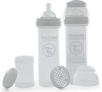 Kalanka-Biberon Anti-Colique Avec Récipient Pour Lait En Poudre Et Mélangeur - 2x 330ml Tétine En Silicone À Écoulement Rapide Biberon Sans Bpa 4+ Mois Blanc