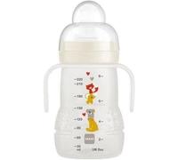 Kalanka- Biberon De Transition 4+ Mois (220 Ml) Blanc ¿ Biberon D'apprentissage Avec 1 Tétine Débit 3 Rapide + 1 Bec Anti-Fuite ¿ Biberon Avec Poignées Ergonomiques Pour Apprendre À Boire Comme Un G