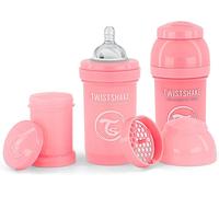 Kalanka-Biberons Anti-Coliques Avec Récipient Pour Lait En Poudre Et Mélangeur - 2x 180ml Tétine En Silicone À Débit Lent Biberon Sans Bpa 0+ Mois Rose