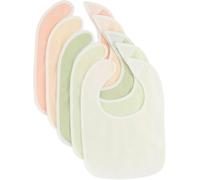 Kalanka-Bieco Lot De 5 Bavoirs En Coton Fin Pour Bébé Nouveau-Né - Bavoir En Tissu Éponge Imperméable - Bavoir Pour Bébé - Bavoir En Tissu Avec Fermeture Velcro - Vert, Fine, Taille Unique
