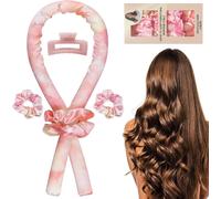 Kalanka-Bigoudis Cheveux, Boudin Cheveux Boucle Sans Chaleur Set Boucles Sans Chaleur Gros Bigoudis Cheveux Coiffure Bricolage Hair Curler 1 Unité Et Chouchou Soie 2 Unités 1 Une Épingle À Cheveux