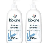 Kalanka-Biolane - Crème Lavante Nourrissante - Gel Douche Bebe Doux Et Sans Savon - Corps Et Cheveux - Peau Sensible \U2013 Flacon-Pompe 750 Ml- Fabriqué En France (Lot De 2)