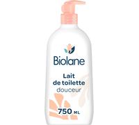 Kalanka-Biolane - Lait De Toilette 750ml - Bébé - Nouveau Packaging - Nettoie Visage, Corps Et Siège - Sans Rinçage - Doux Et Apaisant - 99% D'origine Naturelle - Fabriqué En France