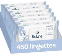 Kalanka-Biolane - Lingettes Bébé À L'eau - 450 Lingettes - Lot De 6x75 - Nettoyage Doux Et Efficace - Dès La Naissance - Qualité Française