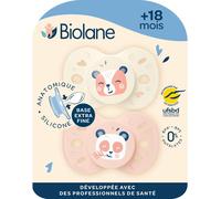 Kalanka-Biolane - Tétines Anatomiques Animaux - Sucettes Extra-Fines - 18 Mois Et + - Rose Et Beige- Téterelle Plate Et Réversible- Confort Optimal- Respect Du Développement Bucco-Dentaire
