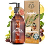 Kalanka-Bionoble Huile De Jojoba Bio 200ml - 100% Pure, Naturelle Et Pressée À Froid - Visage, Corps, Cheveux, Barbe, Ongles - Vegan Et Cruelty Free - Jojoba Oil - Bouteille En Verre + Pompe
