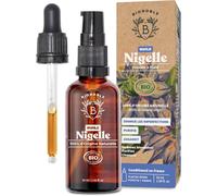 Kalanka-Bionoble Huile De Nigelle Bio Pure 50ml + Pipette Et Pompe - Bouteille En Verre - 100% Naturelle, Pressée À Froid - Huile Nigelle Bio Visage Corps Cheveux - Cumin Noir, Black Seed Oil