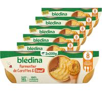 Kalanka-Blédina - Bols - Repas Mici Bébé - Parmentier De Carottes Et B?uf - Dès 8 Mois - Sans Sel Ajouté - 12 X 200 G