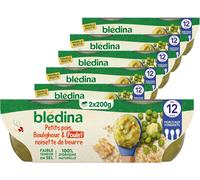 Kalanka-Blédina - Bols - Repas Midi Bébé - Petits Pois, Boulghour Et Poulet Noisette De Beurre - Dès 12 Mois - Sans Sel Ajouté - 12 X 200 G