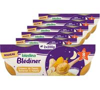 Kalanka-Blédina - Bols - Repas Soir Bébé - Crémeux De Panais, Butternut Et Polenta - Dès 8 Mois - Sans Sel Ajouté - 12 X 200 G