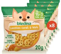 Kalanka-Blédina - Crousti À Dévorer - Maïs Et Lentilles Corail - Sans Gluten Et Sans Sel Ajouté - Dès 15 Mois - 8 X 20 G