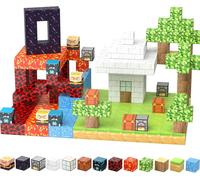 KALANKA-Blocs de Construction magnétiques 100pcs - Construire Un Monde magnétique, STEM Montessori Toddler Sensory Toys, Block Toys for 3+ Years Old Boys and Girls, Creative Magnetic Cube Building To