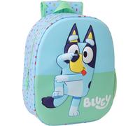 KALANKA-Blue 3D - Sac à dos d'école, avec design 3D, adaptable au chariot, idéal pour les enfants de différents âges, confortable et polyvalent, qualité et résistance, 27 x 10 x 33 cm, Bleu - Cher, M